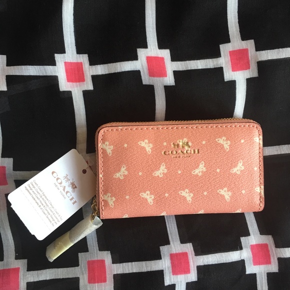 Coach Handbags - COACH BUTTERFLY DBL COIN CASE